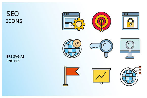 Download Web SEO Icons Vector Set - Set Collection