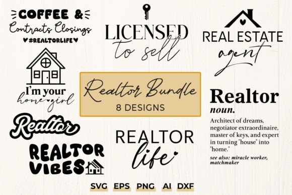 Download Real Estate Agent SVG - 8 Designs - Real Collection