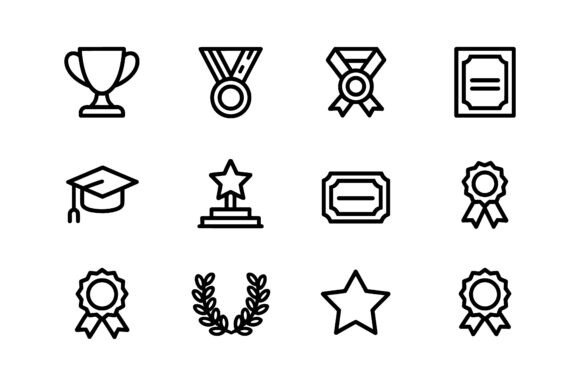Download Academic &amp; Graduation Icon Set EPS - Set Collection