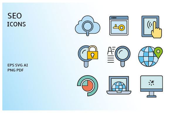 Download Web SEO Icons Vector Set - Set Collection