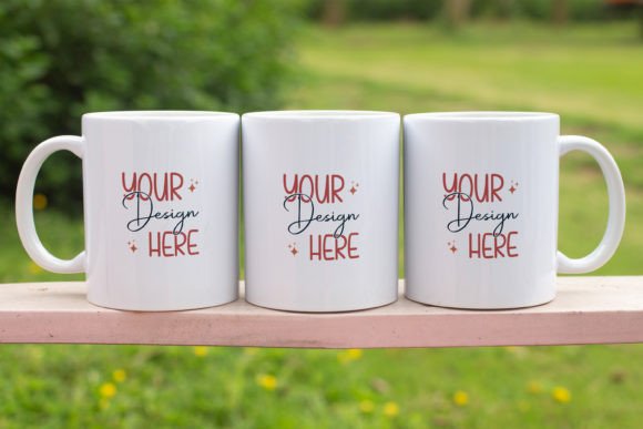 Download Set of Three 11oz Mug Mockup PSD - Set Collection