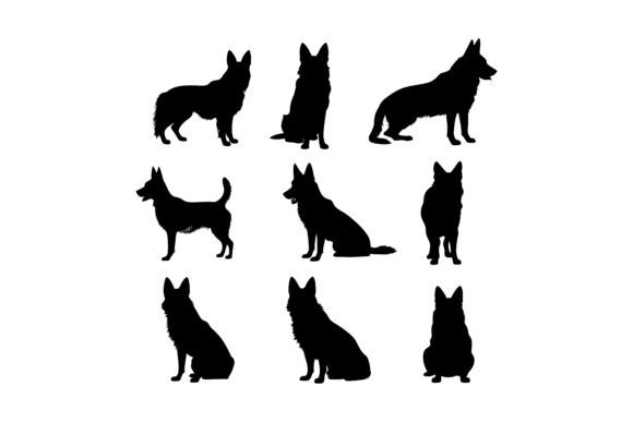 Download Working Dog Outline Set - Set Collection