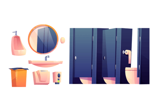 Download Public Toilet Interior Set - Set Collection