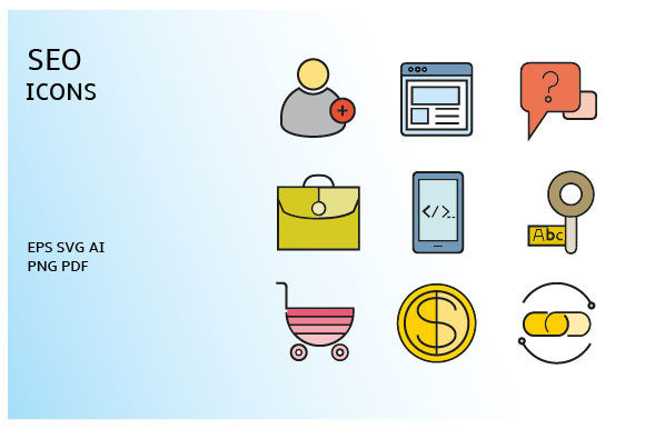 Download Web SEO Icons Vector Set - Set Collection
