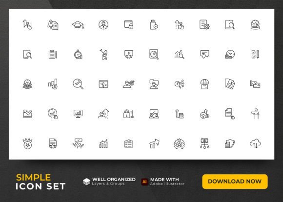 Download Assessment and Analytics Icon Set - Set Collection