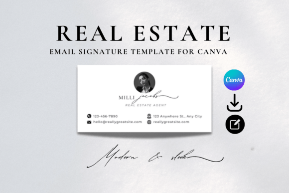 Download Real Estate Email Signature Canva - Real Collection