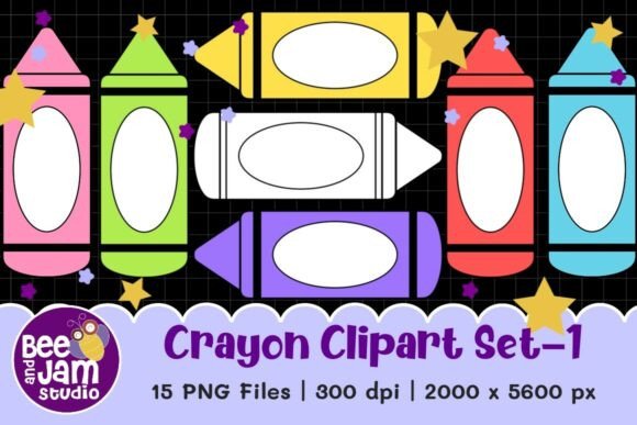 Download Crayon Clipart Set-1, Back to School - Set Collection