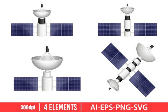 Download Satellite Clipart Set - Set Collection