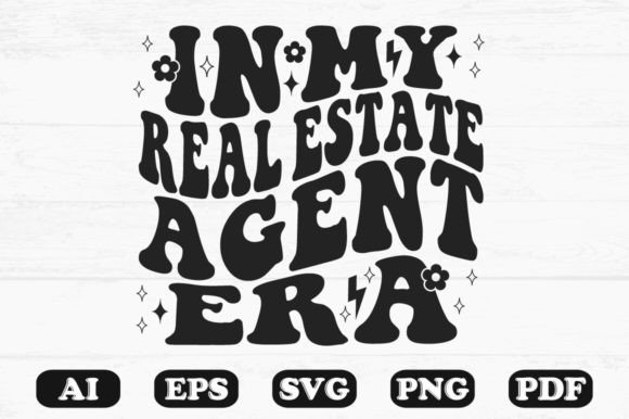 Download In My Real Estate Agent Era Retro Wavy - Real Collection