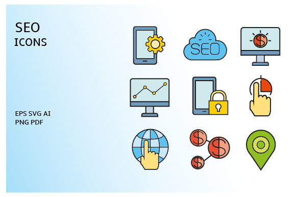 Download Web SEO Icons Vector Set - Set Collection