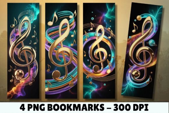 Download Treble Clef and Music Notes Bookmarks - Book Collection