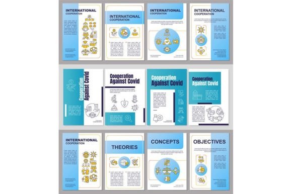Download Global Cooperation Brochure Template Set - Set Collection