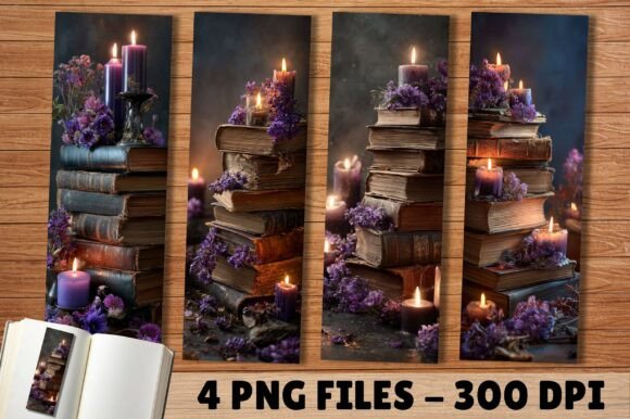 Download Moody Candlelight Dark Academic Bookmark - Book Collection